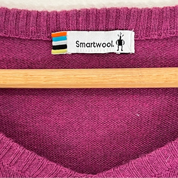 Smartwool Purple V-Neck Long Sleeve Knit Sweater S - Picture 3 of 5